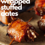 dates wrapped with bacon