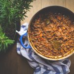 moose shoulder ragu in a pot