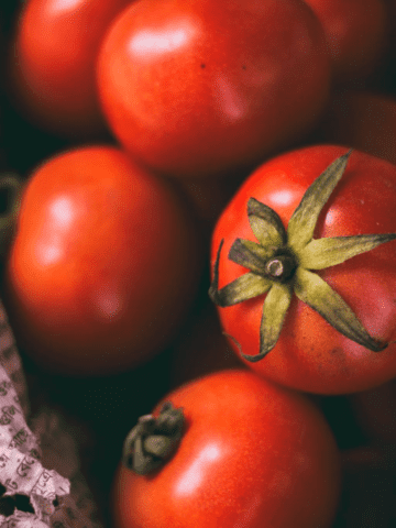 basket of fresh ripe tomatoes