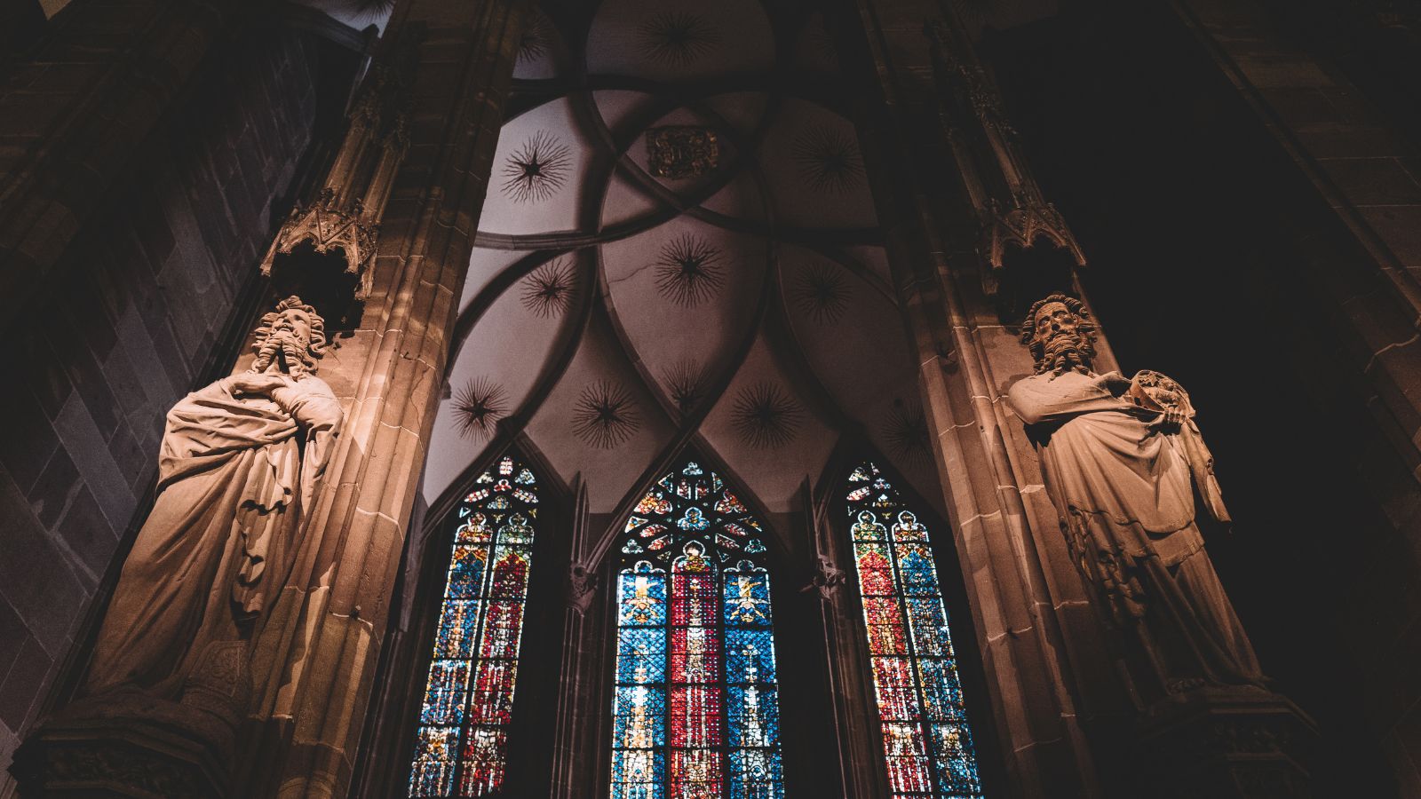 Church stained glass window.