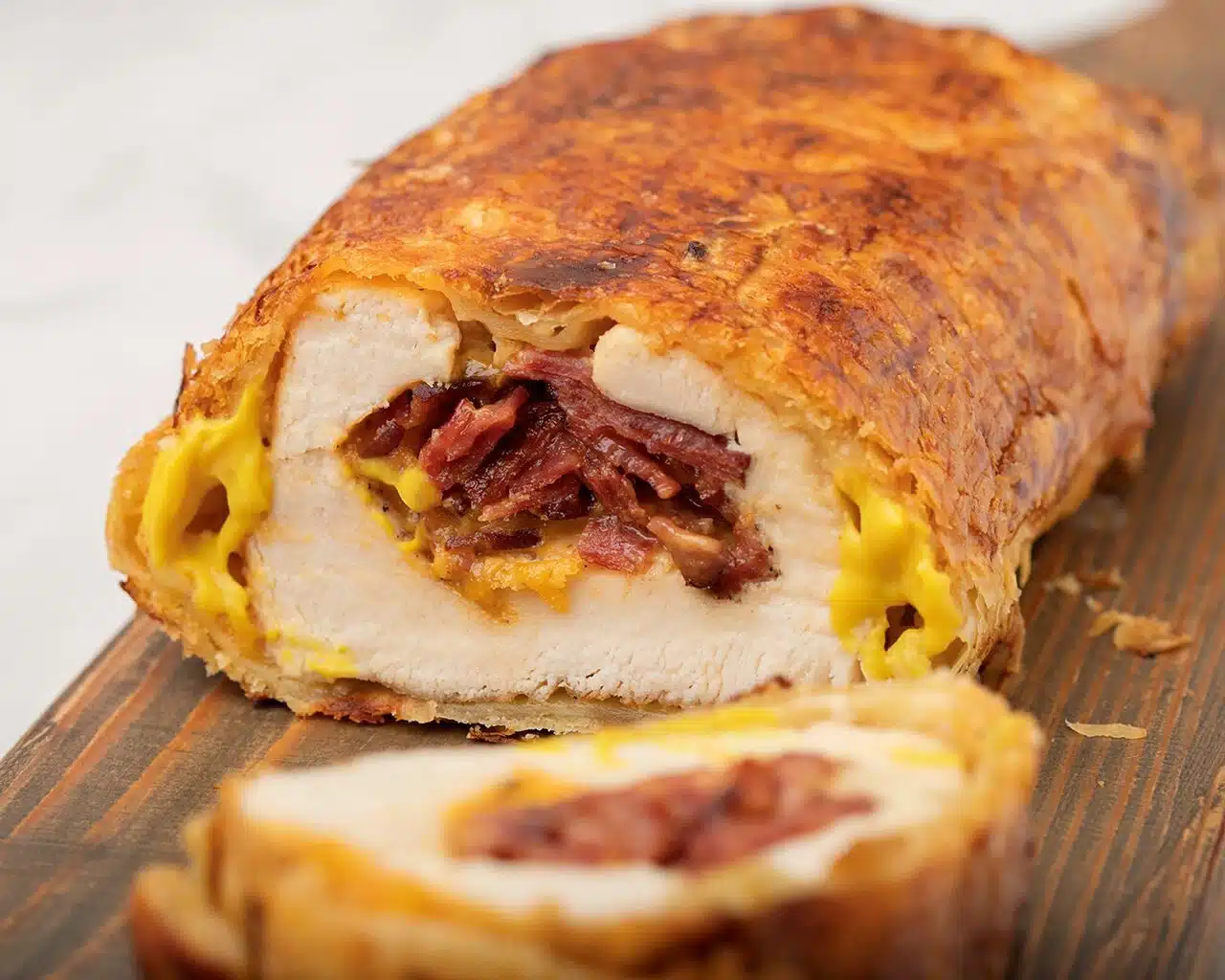 Chicken wellington.