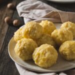 A platter of German potato dumplings.