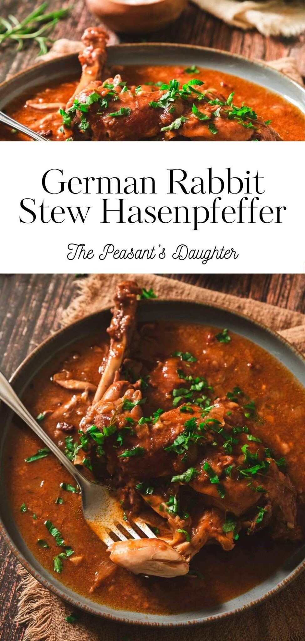 German Rabbit Stew Hasenpfeffer - The Peasant&amp;#39;s Daughter