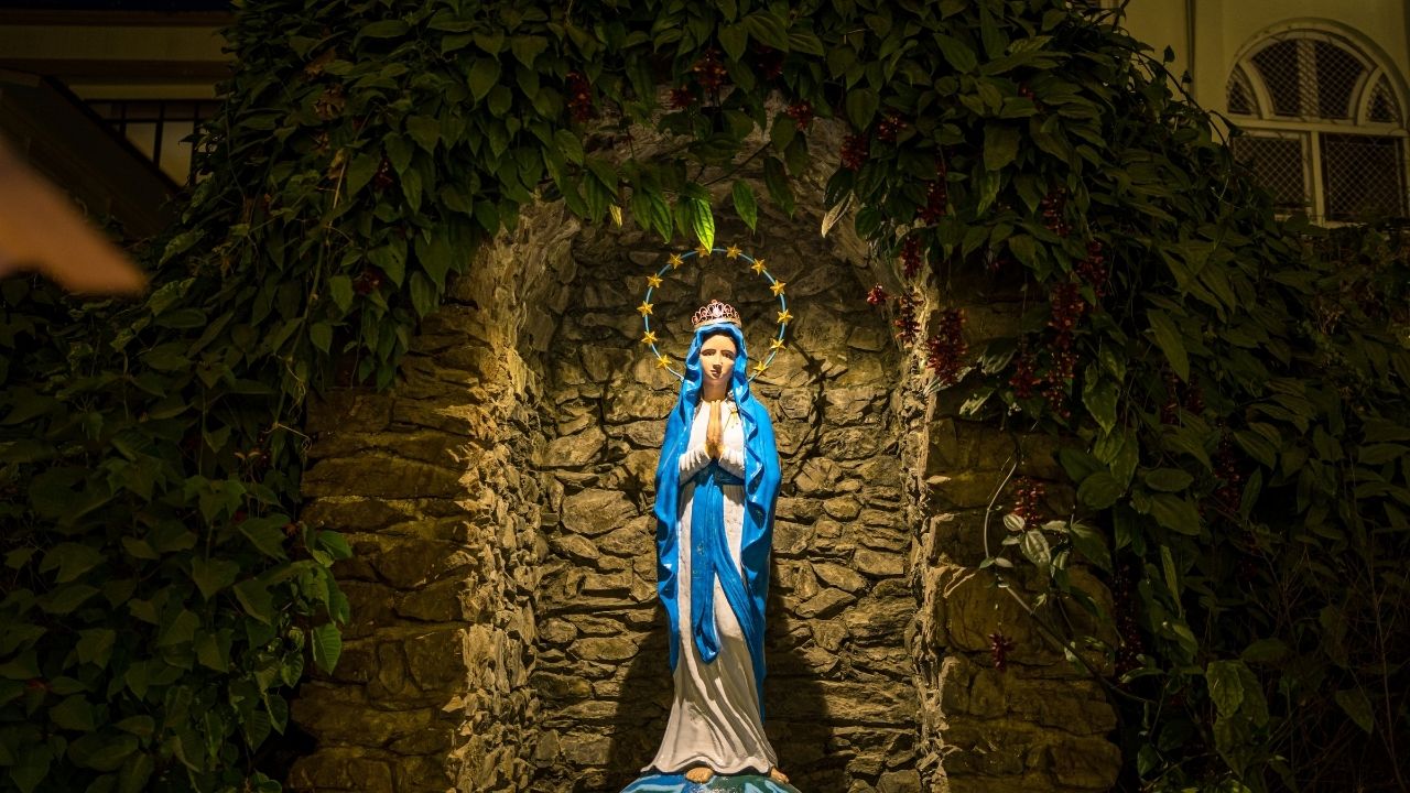 Mother Mary statue.