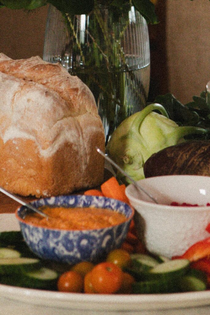 A plethora of homemade foods and breads,