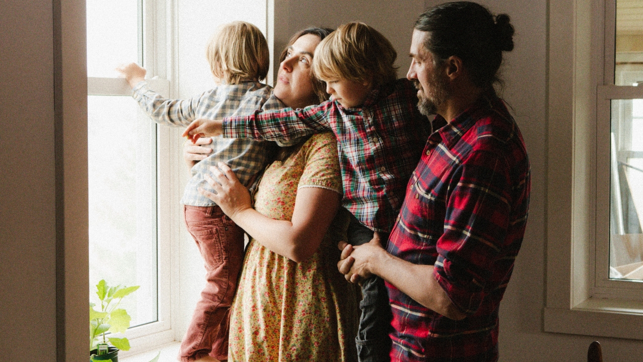 A family photo of the Dziak family.