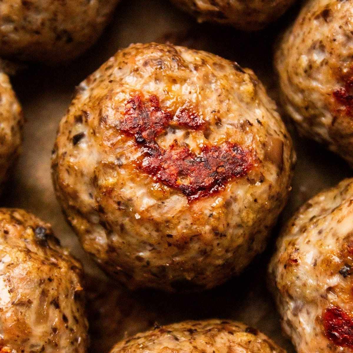 Turkey mushroom meatballs.