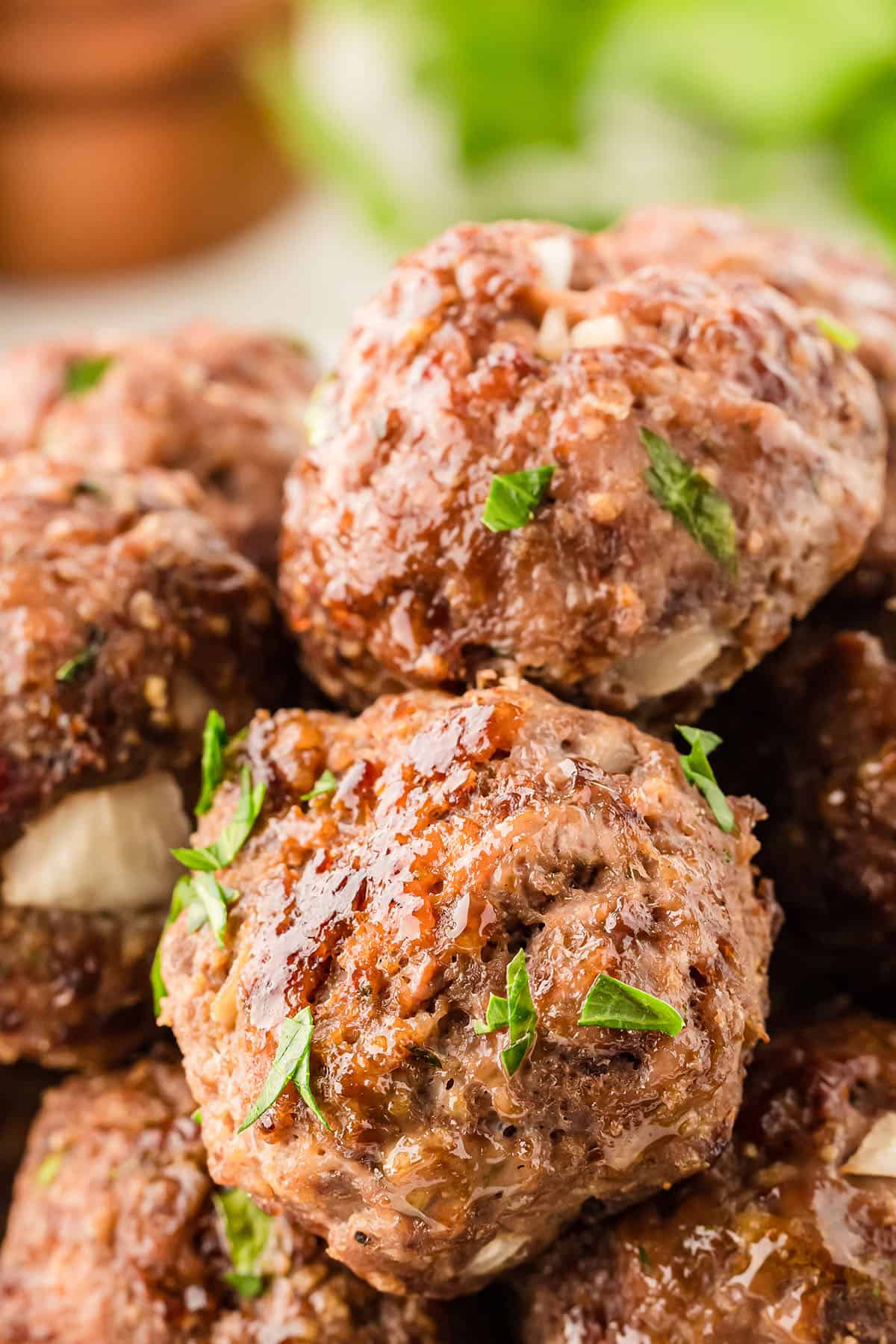 Venison meatballs.